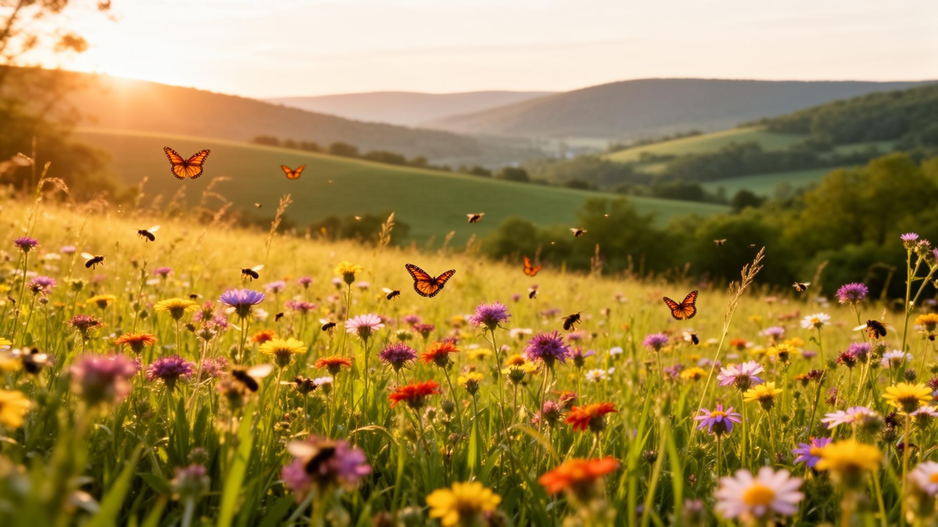 Wildflower meadow in the Hudson Valley